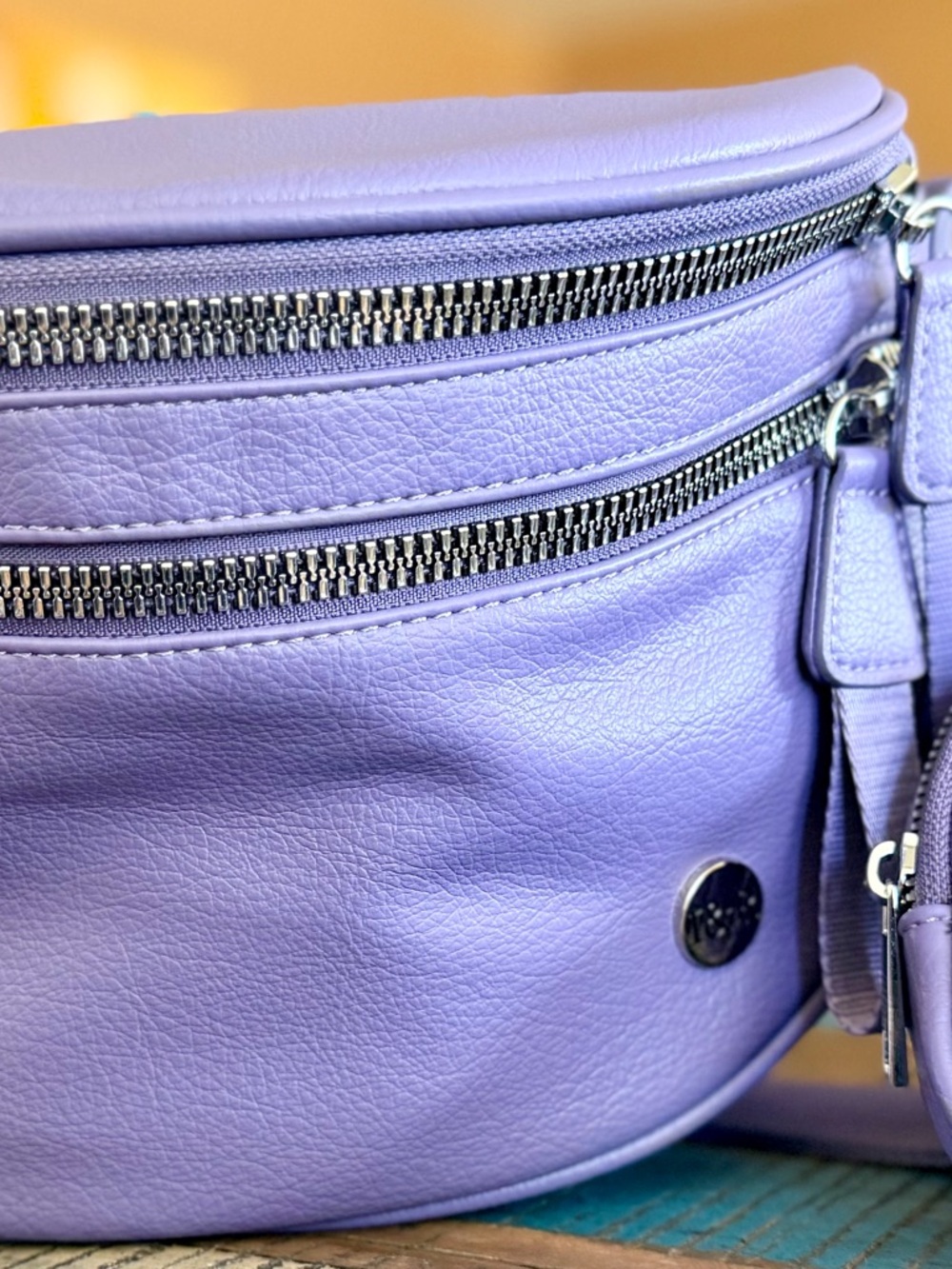 Iris & Rainbow June Best Version Cloud Purple Faux Leather Bag w/Coin Purse - Picture 2 of 4
